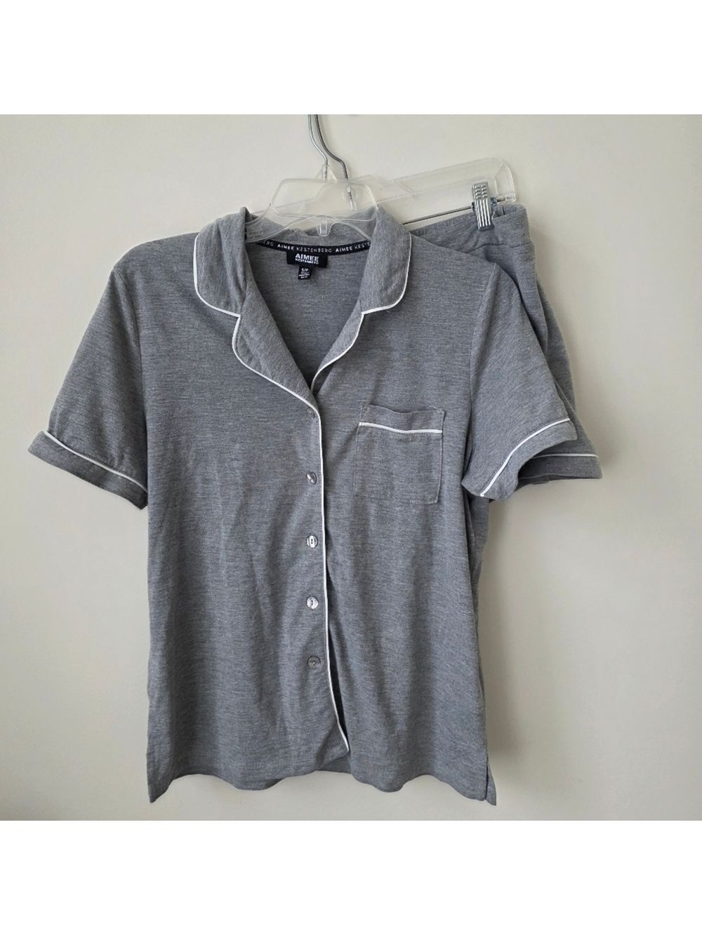 AIMEE KESTENBERG | PJ Set Shorts Gray Sz SMALL